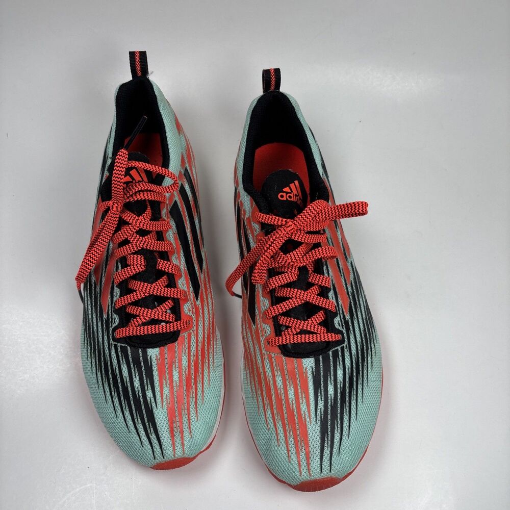 Adidas Unisex Track Spikes Sprint Shoes US 9.5 Mint Coral racing cleats